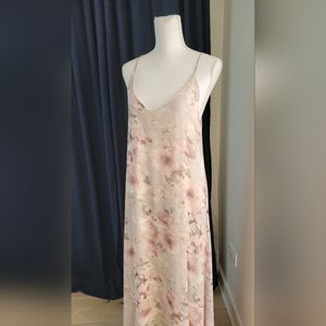 LULUS | Blush + Mauve Floral Maxi